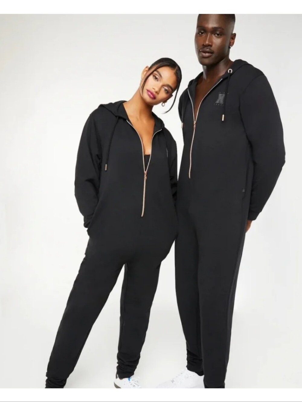 🆕️ Savage X Fenty Forever Savage Hooded Onesie Unisex W/L M/S Black Loungewear